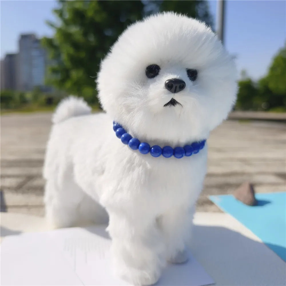 Dogs Necklace Extension Chain Design Pet Collar Fashion Dogs Faux Pearls Necklace Loop DIY Cat Dog Grooming Accessory