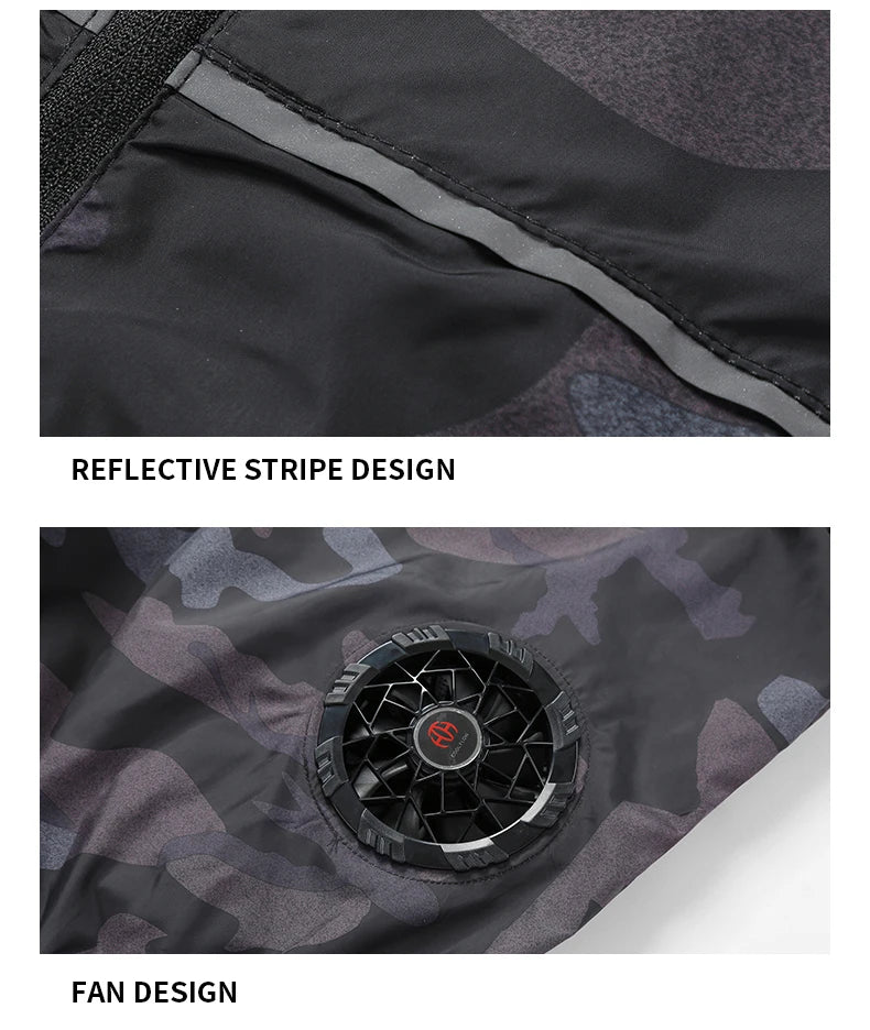 Cooling Fan Vest Hiking Air-conditioned Clothes Men Women Cooling Vest Work Sport Outdoor Camping Fishing Summer Cool Jacket