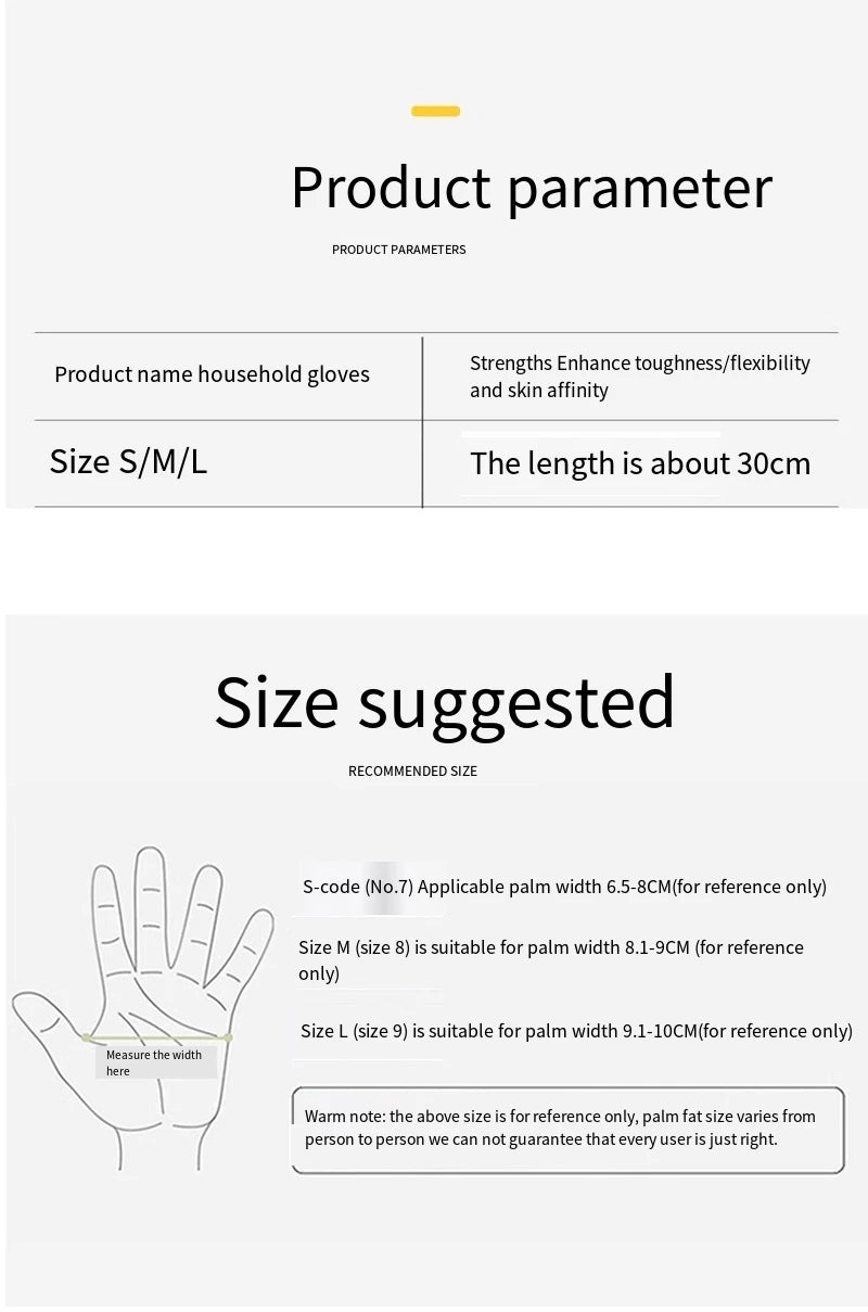 1/3/5/10PCS Rubber Gloves Washing Dishes Waterproof Thickened Beef Rubber Latex Labor Protection Wear Resistant Work Household