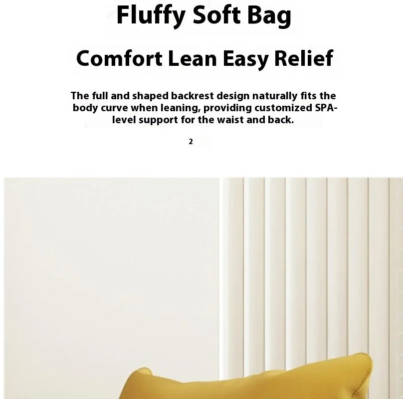 Italian Luxury Light Sofa Chair: Trendy Lazy Lounger, Ideal for Small Living Rooms & Balconies