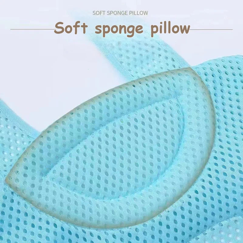 Baby Bath Seat Support Mat Foldable Bath Tub Pad &amp Chair Newborn Bathtub Pillow Infant Anti-Slip Soft Comfort Body Cushion