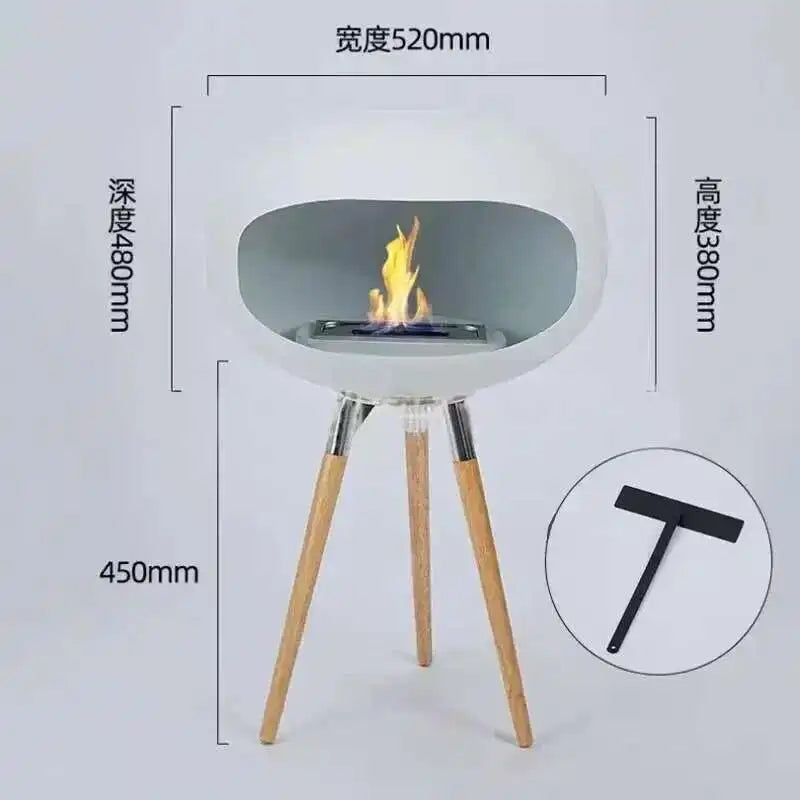 Nordic Wrought Iron Fireplaces Creative Villa Home Decor Living Room Art Heating Heater Modern Designer Floor-standing Ornaments