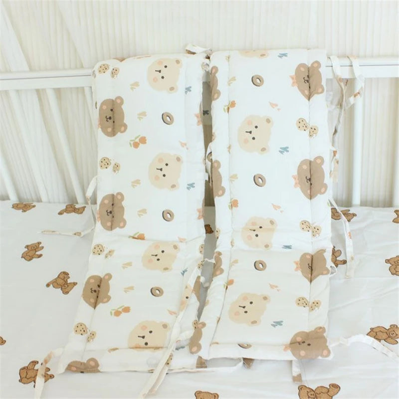 Cartoon Baby Anti-collision Guardrail Soft Wrapping Edge High-quality Cotton Children Bed Bumper Boys Girls Universal Bedding