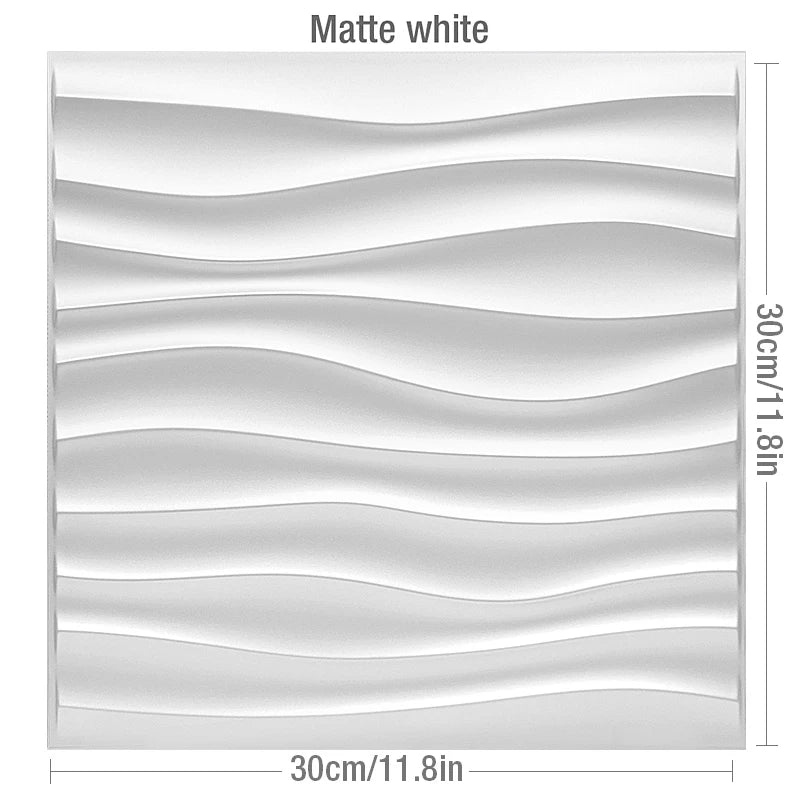 12 Pcs 30cm 3D wall sticker decorative ceiling living room Wood grain wallpaper waterproof 3D Wall panel bathroom kitchen Hotel