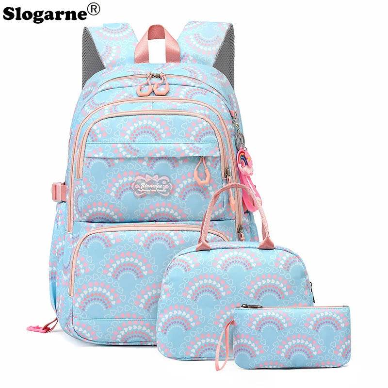 School Bags Girls Casual Travel Backpack Children Middle School Students Backpacks Business Oxford Waterproof Rucksack No Wheel - AIAZ