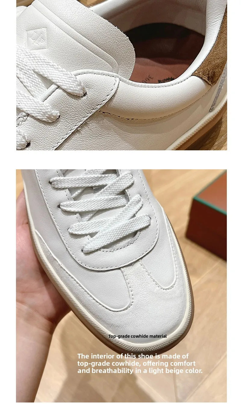 Real Leather Deqin oes ex Casual Cross Bule Sle Spring Summer Color Blo Leisure Board oes Trendy Women's Men's