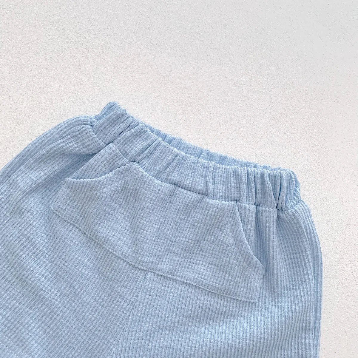 Solid Color Tracksuits Children Fashion Casual Short Sleeve Tops Shorts Summer Boys Girls Clothing Cute Little Bear Simple 2pcs