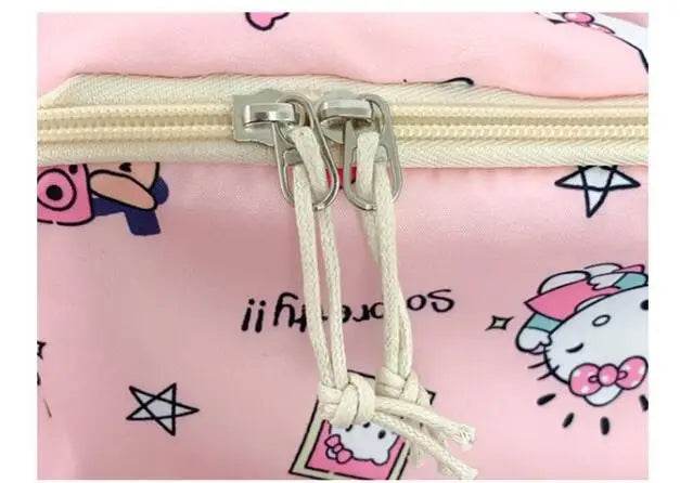 Hello Kitty backpack for junior high school students cute cartoon fashion school bag large capacity school bag for women - AIAZ