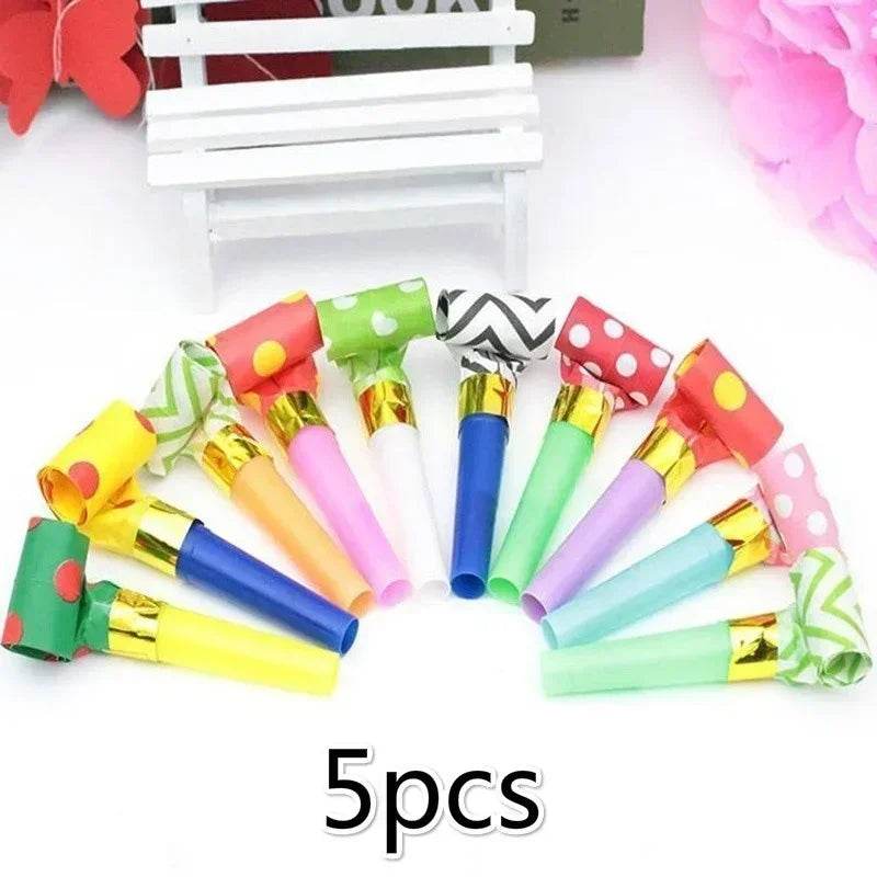 30pcs Kids Game Whistle Birthday Supplies Fun Polka Dot Whistle Party Favors Loot Bag Stuffers Sound Making Toys - AIAZ