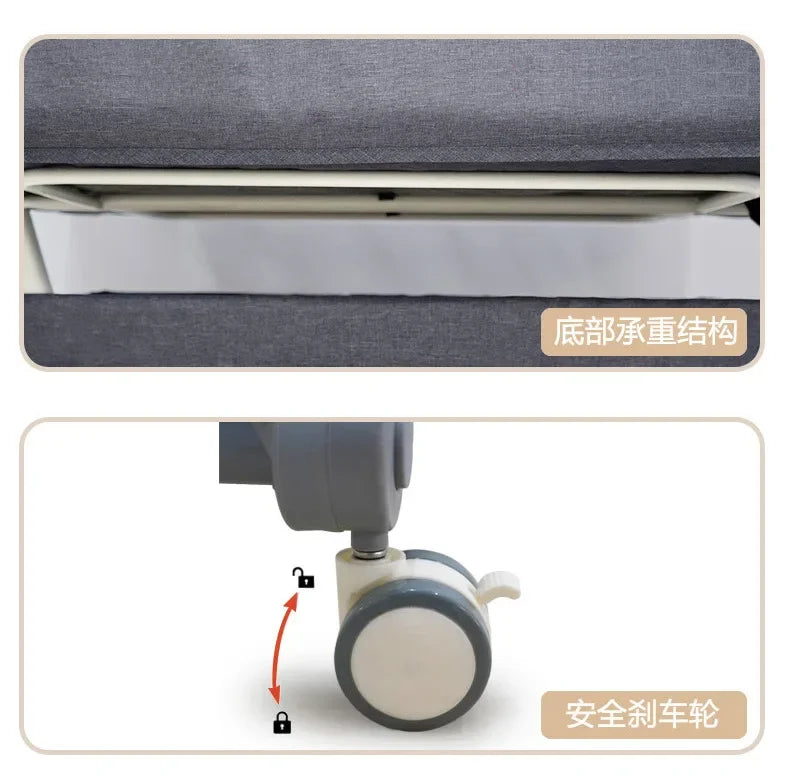Newborn Bed Splicing Large Bed Baby Rocking  Children's Cradle  Multifunctional Movable and Foldable