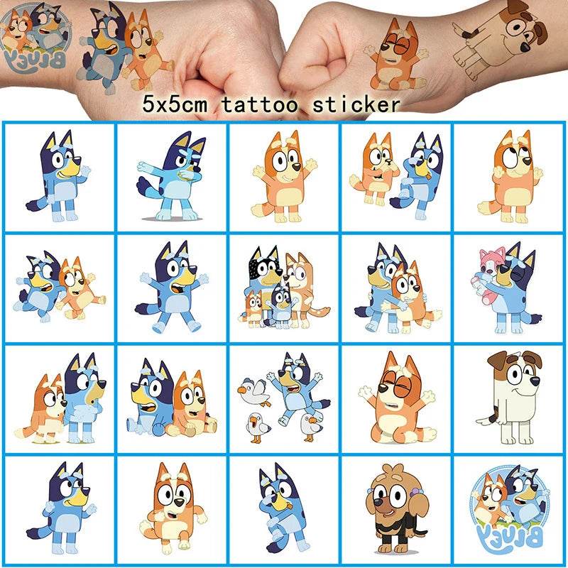 New Bluey Birthday Party Decoration Latex Balloons Bingo Aluminum Film Balloon Disposable Tableware Kids Event Supplies Backdrop - AIAZ