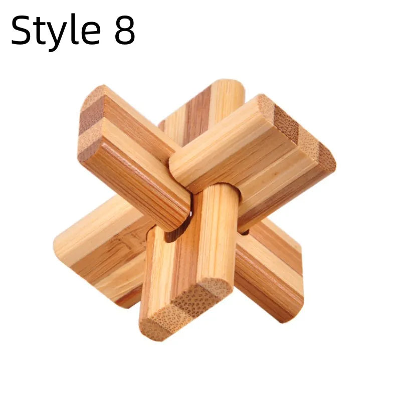 New Wooden Kong Ming Lock Lu Ban Lock IQ Brain Teaser Educational Toy Children Montessori 3D Puzzles Game Unlock Toys Kid Adult