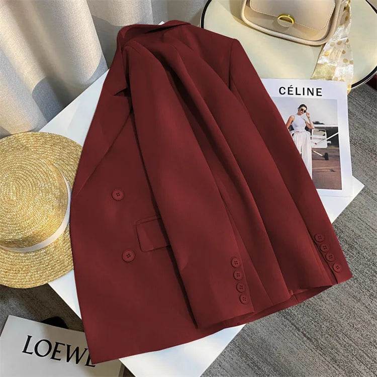 Casual Office Lady Blazer Women 2024 Fashion Long Sleeve Jacket Blazers Femme Outwears Coat Autumn Winter Clothes - AIAZ