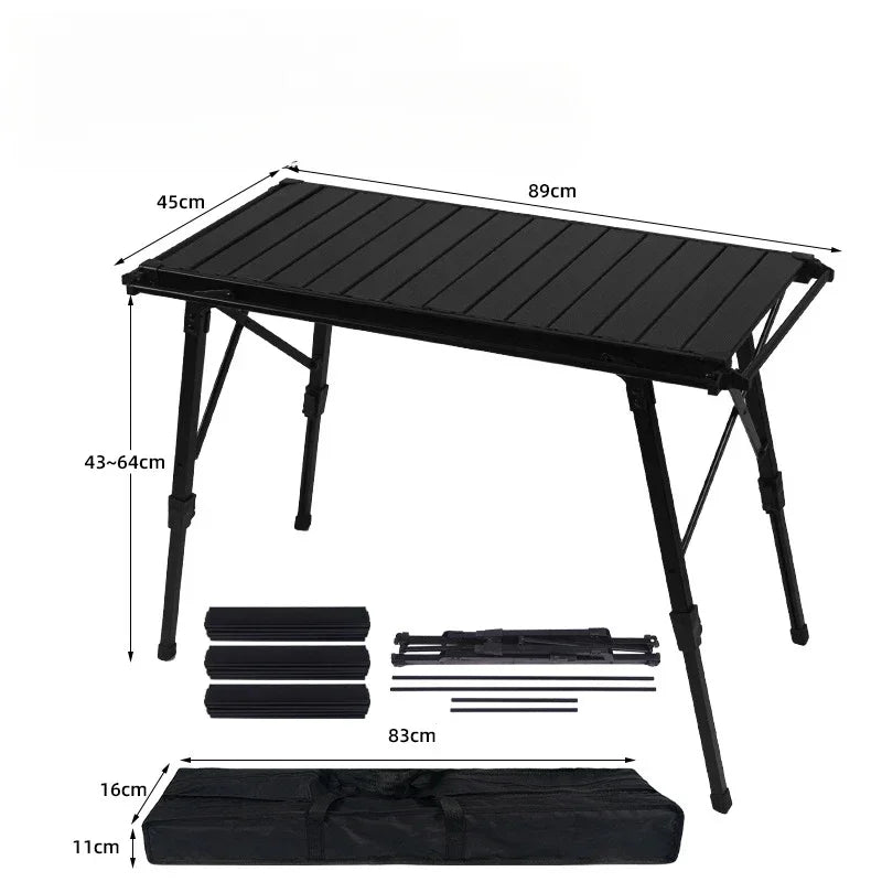 MOUNTAINHIKER Folding Camping IGT Table Wood Lightweight Camp BBQ Grill Table Removable Outdoor Picnic Fishing Camping Table