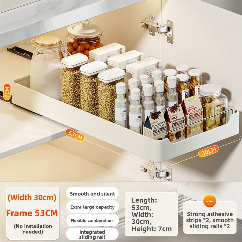 Kitchen Pull out elf Storage Ra Sink Drain Board Cabinet Slide Tra Der Organizer Spice Ra No Drilling Required
