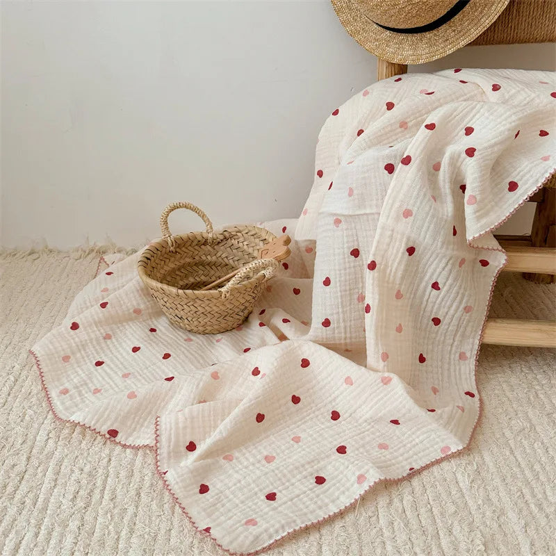 Baby Blanket Newborn Summer Muslin Swaddle Blankets Baby Wrap Cotton Soft Receiving Blankets Bedding Crib Quilt Stuff Bath Towel