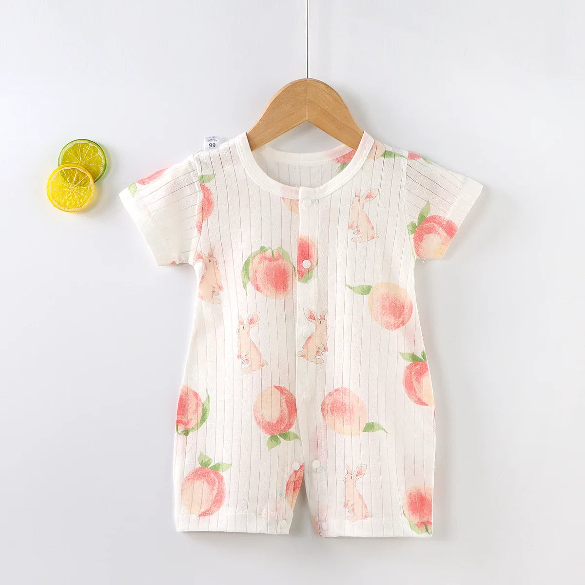 2025 New Baby Onesies Climbing Clothes Pure Cotton Summer Newborn Boys Girls Rompers Short-Sleeved Thin Harness Infant Clothes