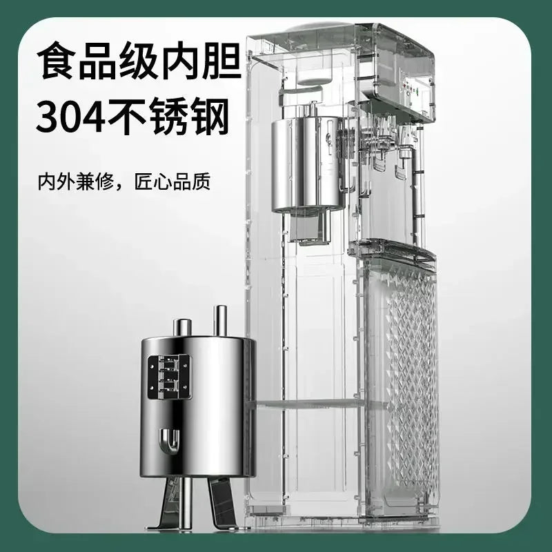 AMOI New - model Household Vertical Automatic Barreled Water Dispenser with Refrigeration and Heating for Office Drinks.