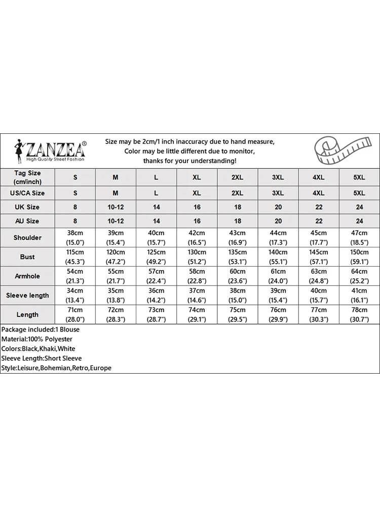 ZANZEA Women Stylish Tunic Tops Summer Office OL Shirts Short Sleeve Elegant Work Blouse Female Turtleneck Blusas Mujer Oversize - AIAZ