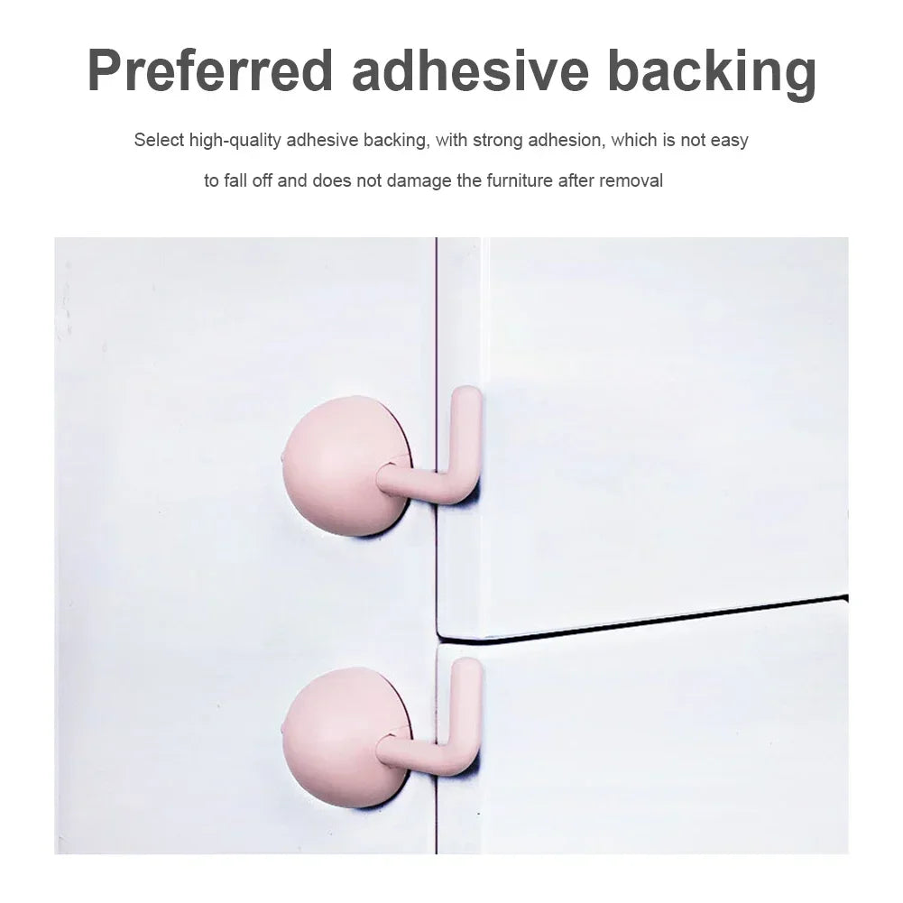 Safety Cabinet Multifunctional 1/2/3pc Baby Safety Lock Anti-Pinch Hand Children Door Drawer Locks Security Refrigerator Buckle
