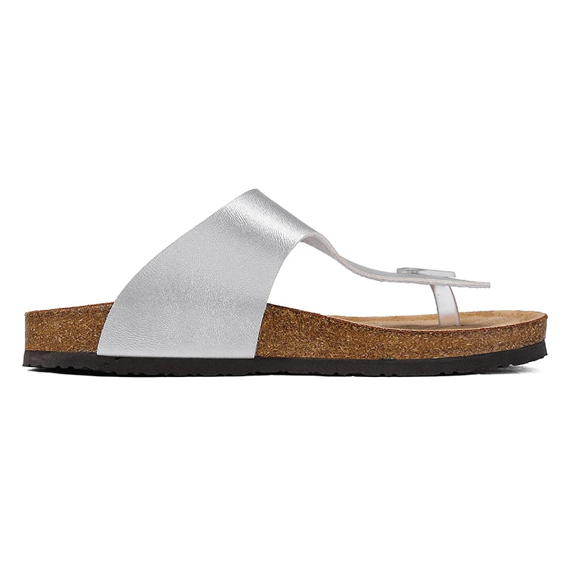 Men's Flip Flops Microfiber Leather Cork Slippers Clogs Outdoor Beach Casual Shoes Chanclas Hombre Durable Non-Slip Luxury Shoes