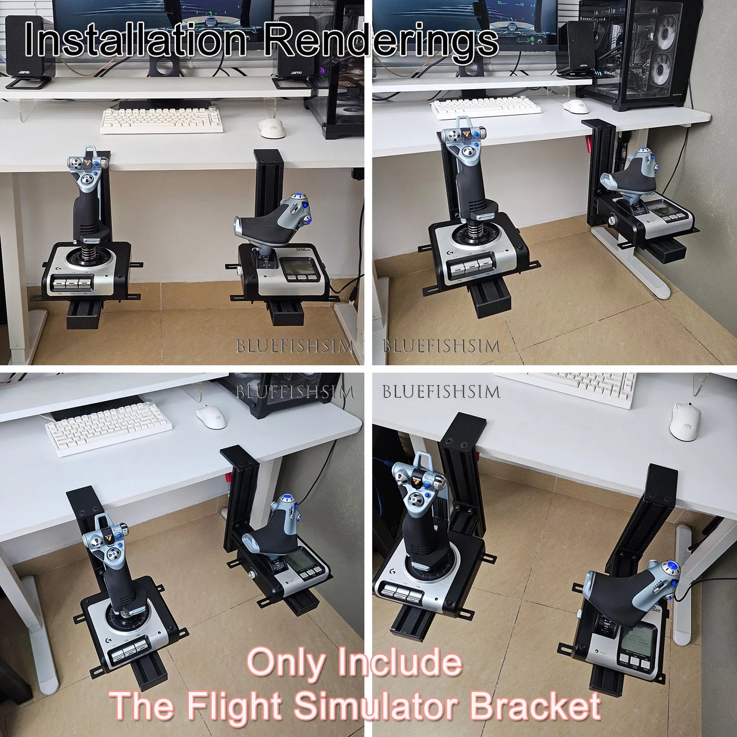 Flight Simulator Joystick THROTTLE STICK Desktop Mounting Bracket For Logitech X56 X55 X52 Thrustmaster T16000M TCA VKB WINWING