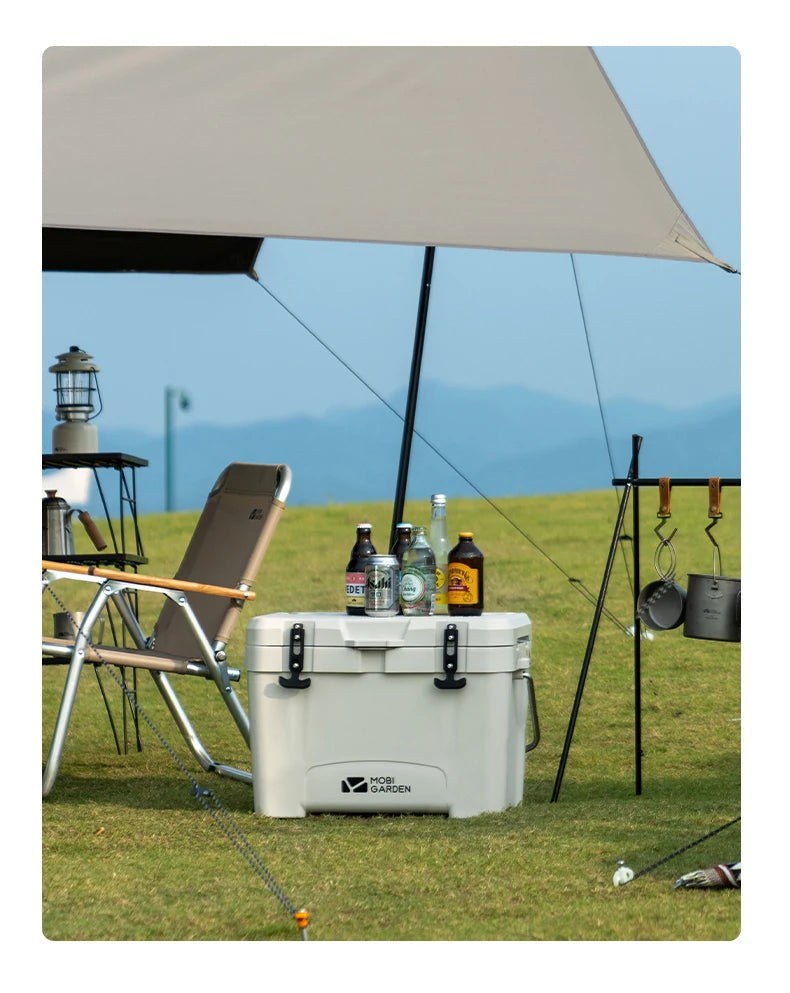 MOBI GARDEN Camping Ice Box 25L Portable Large Capacity Car Refrigerator Food Barbecue Cold Storage Outdoor