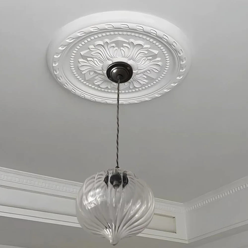 PU Lamp Panel Imitation Gypsum Resin PVC Polyurethane Construction Home Decoration Materials Disc Foam Wall Panel Accessories