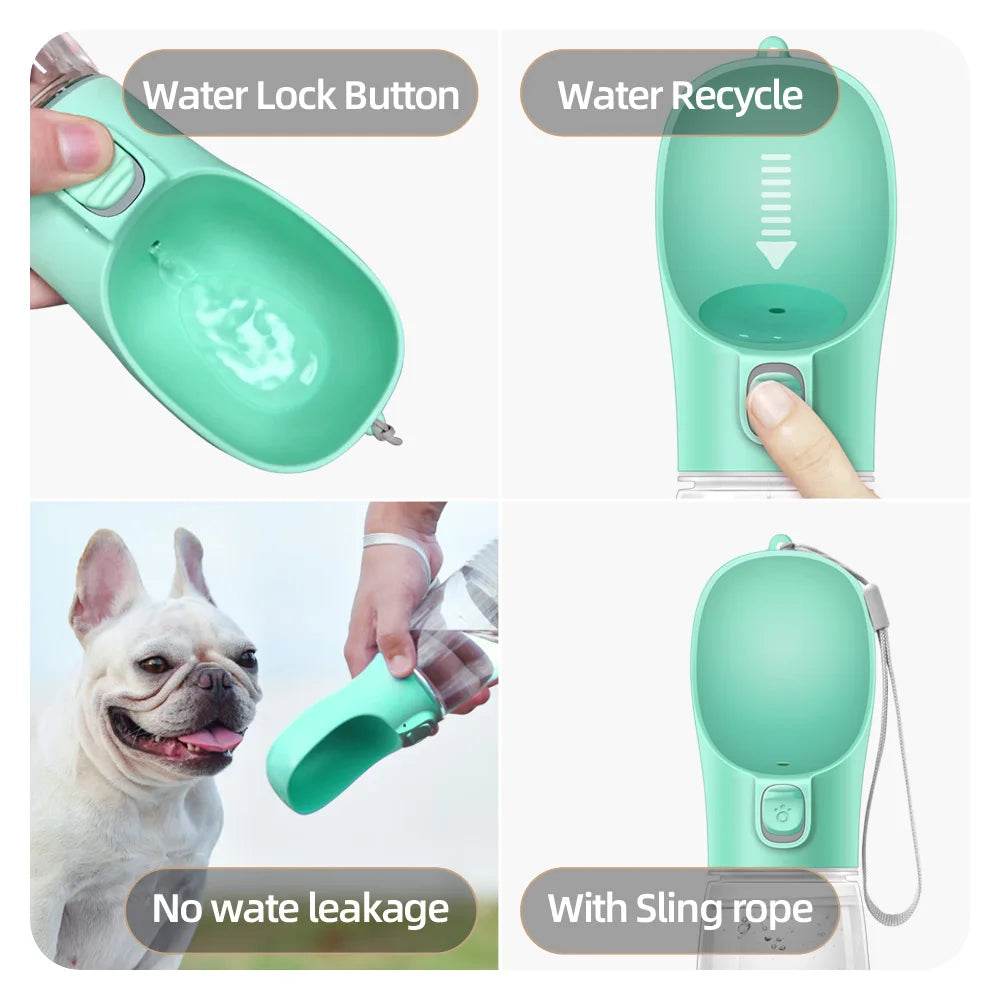 Portable Dog Water Bottle For Small Large Dogs Cat Outdoor Leakproof Walking Drinking Bowls Chihuahua French Bulldog Supplies - AIAZ