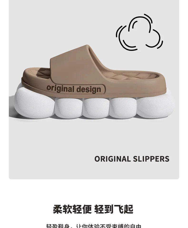 Asgard Men's Summer Slippers 2025 New Indoor Anti-slip Bathroome Slippers Comfort Thick Sole Beach Shoes Men Soft EVA Slippers