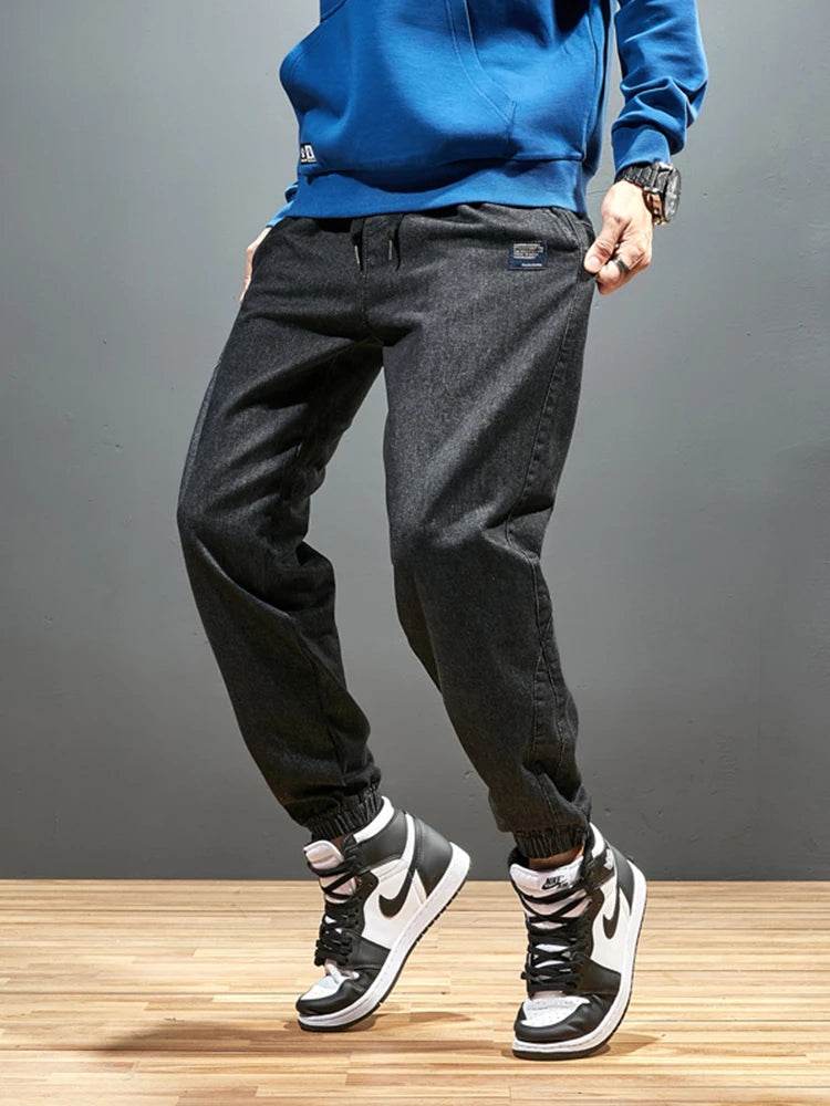 Big Size Men's Jogger Jeans 6XL 7XL 8XL Streetwear Black Blue Casual Denim Cargo Pants Stretch Cotton Taper Jeans Baggy Trousers - AIAZ