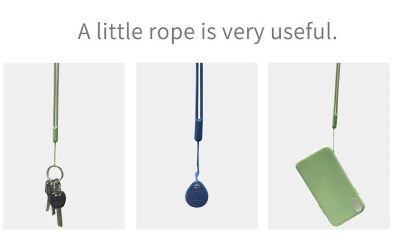 Wrist Straps Hand Lanyard Silicone Charms for Mobile Phone Camera Keys Cord Chain Cute Lanyard Keychain Keycord Hanging Rope