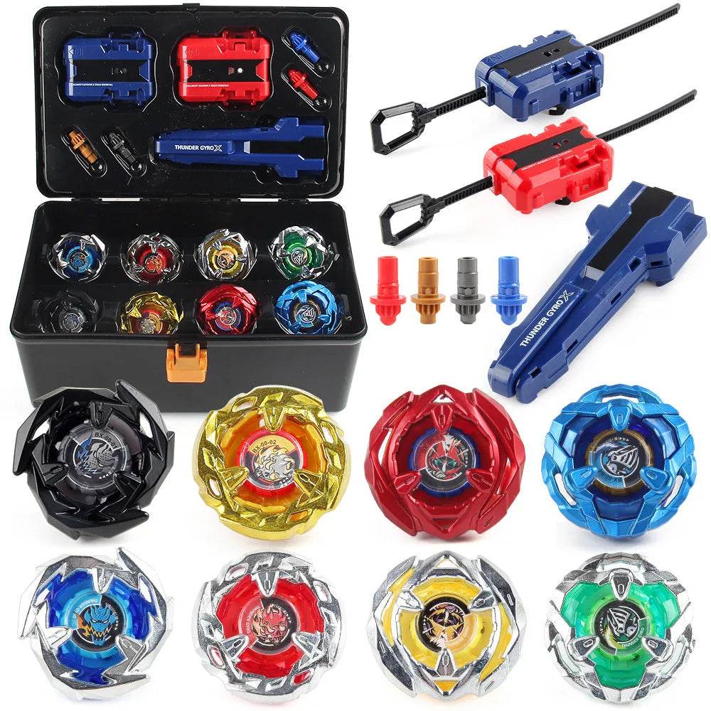 8 PCS BX Bey X with Grip and Launchers Tool box Set Toys - AIAZ