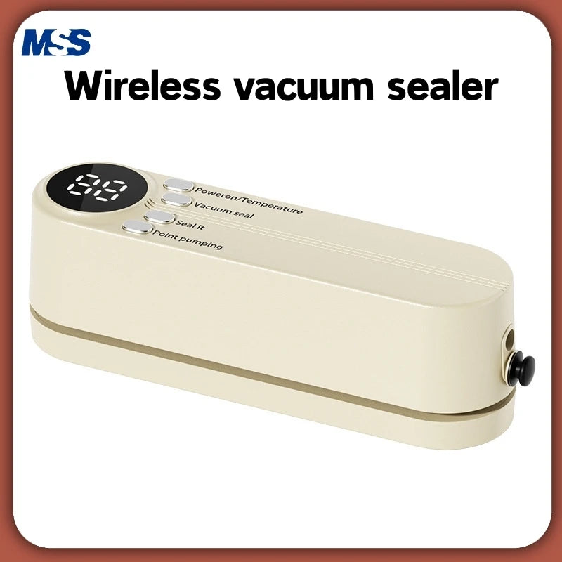 2-in-1 Vacuum Sealer with USB-Rechargeable Portable,with 3 modes vacuum sealant, for fruits, meat, etc. to keep fresh