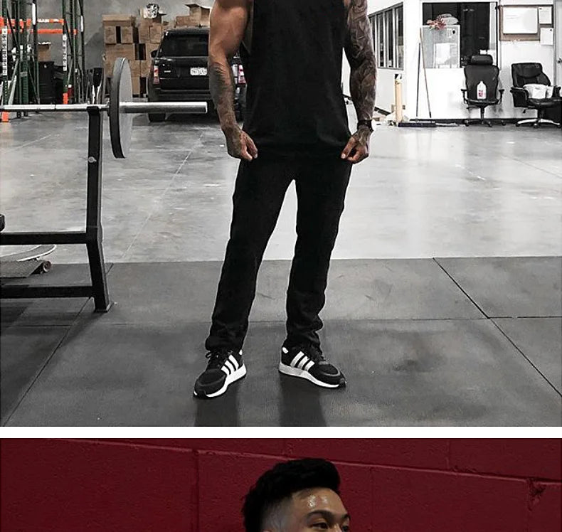 Men's Brand Summer Gym Cotton Tank Top Sleeveless Shirt Man Bodybuilding Clothing Casual Fitness Workout Running Vest Sportswear