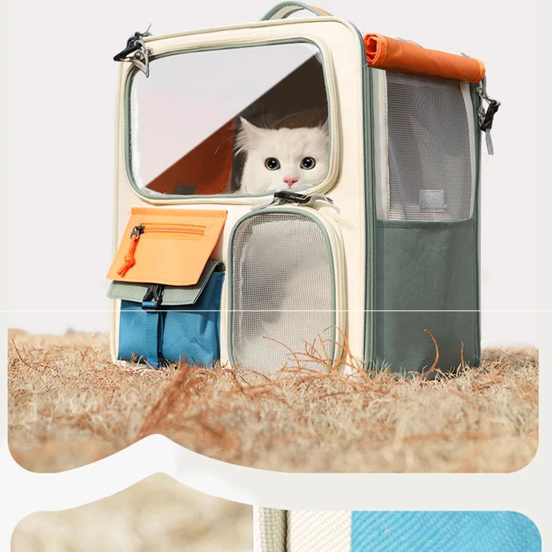 HOOPET Cats Travel Bag Portable Out Pet Trolley Suitcase Universal  Small Dogs Bag Cat Backpack Detachable Pet Supplies