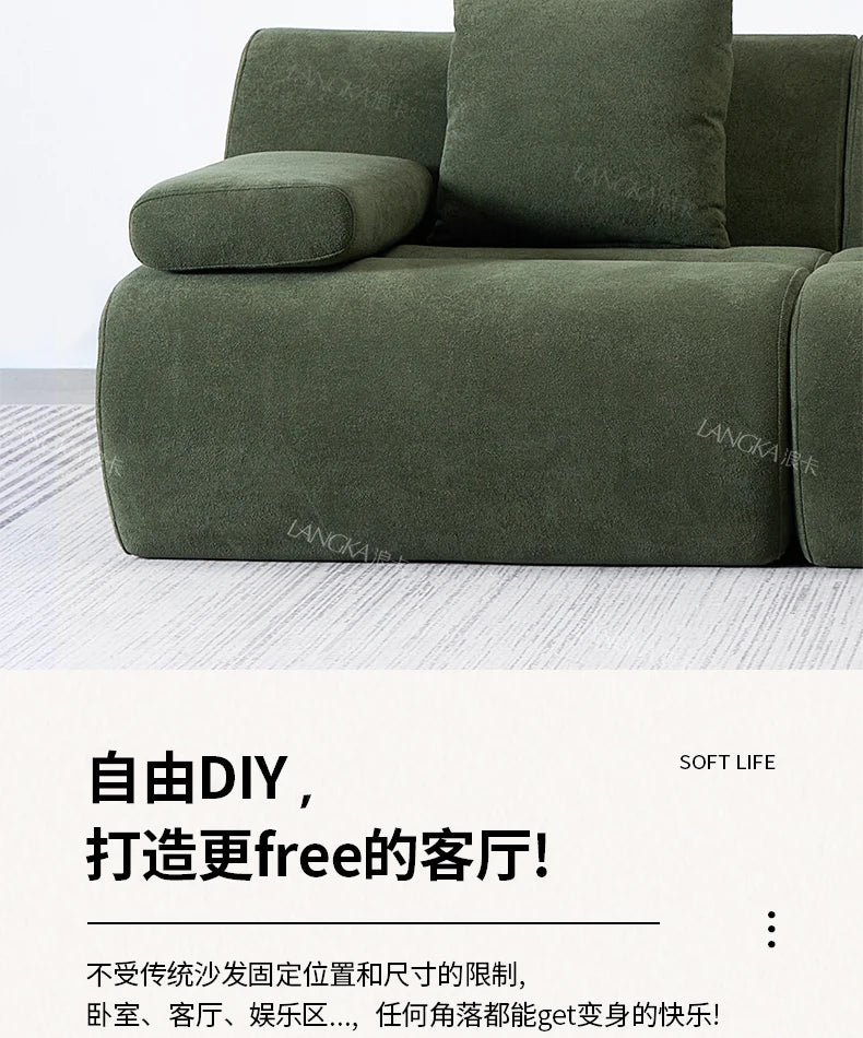 Design Large Green Sofas European Filler Armrest Salon Living Room Sofas Compressed Bedroom Lazy Divano Compresso Home Furniture
