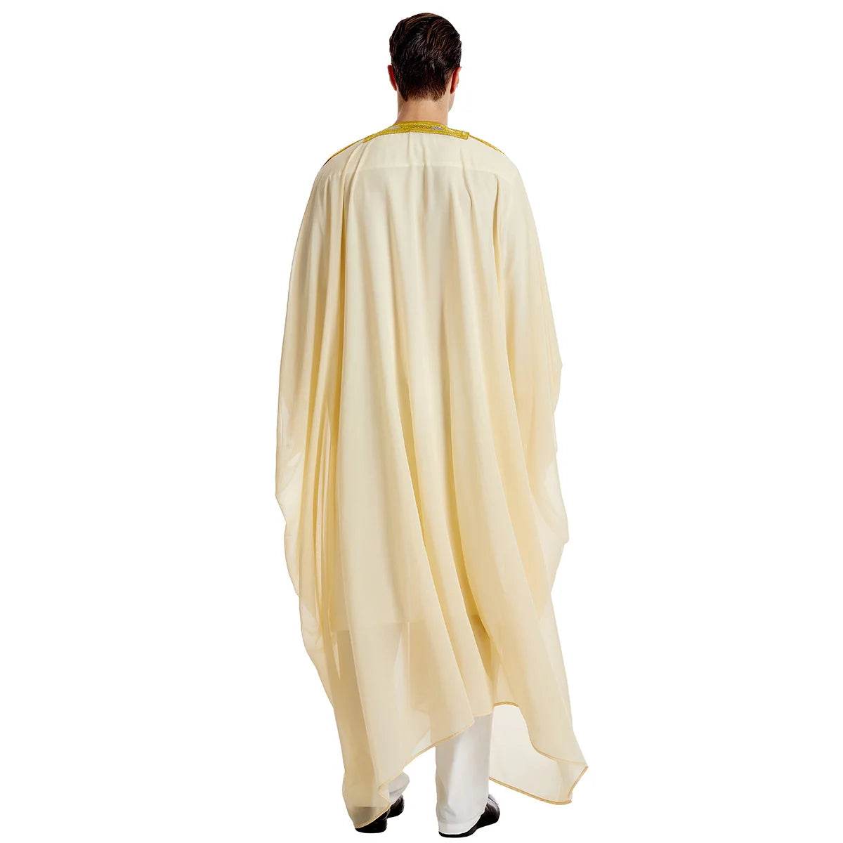 Islamic Clothing Men Robe Arabic Costumes Kaftan Muslim Man Moroccan Casual Long Dress Striped Middle East National Costume - AIAZ