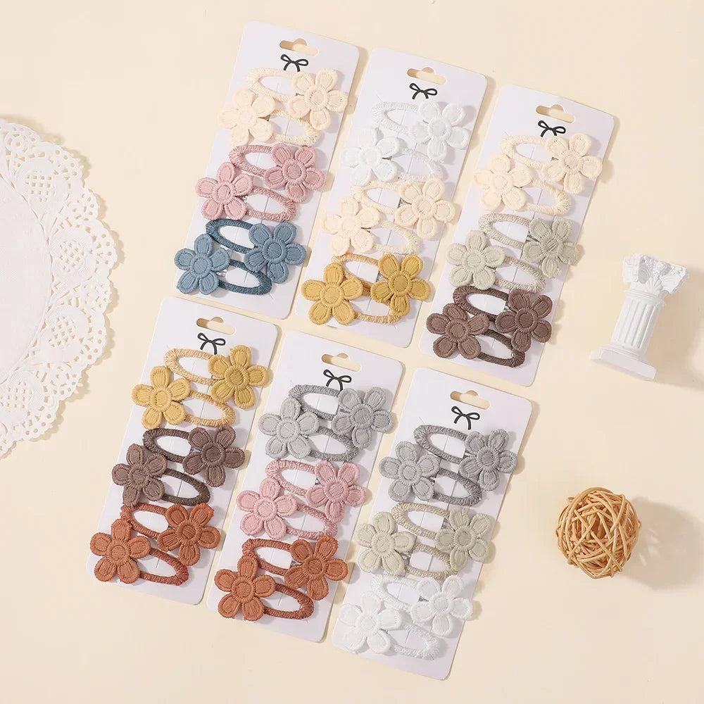 BABY BOWS 6Pcs Daisy Flower Hair Clips for Baby Girls Lovely Hair Bang Side Clip Hairpins Barrette Ins Kid Hair Accessories