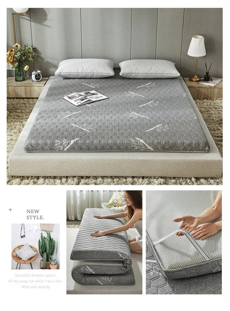 Household Thickened Foldable Tatami Cotton Mattress Cushion Non-Slip Mat for Home Student  Dormitory hotel Single Double Bed