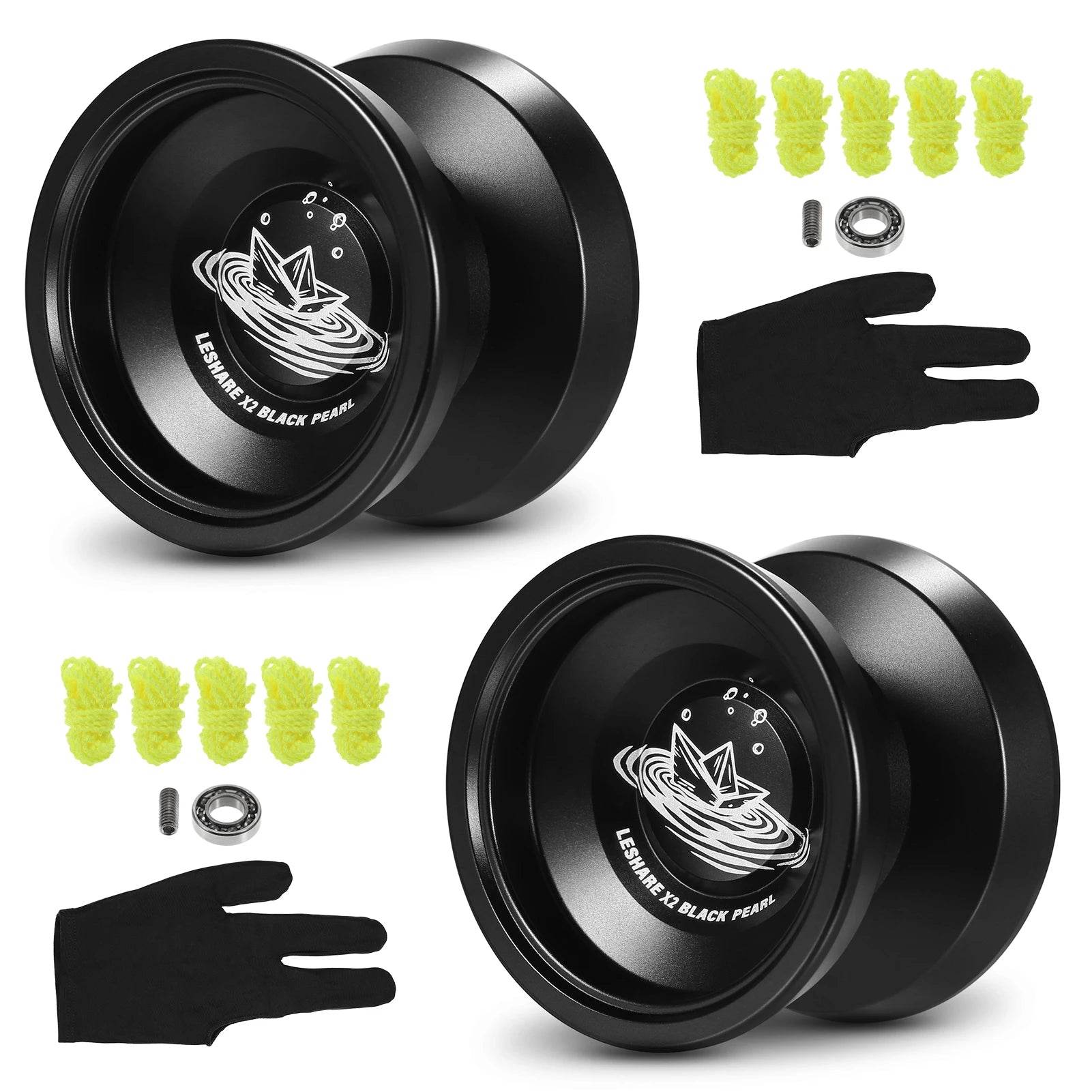 LESHARE Yoyo Ball Aluminum String Trick YoYo Balls Competitive Yo Yo Gift with Bearing Strings and Gloves Classic Toys - AIAZ