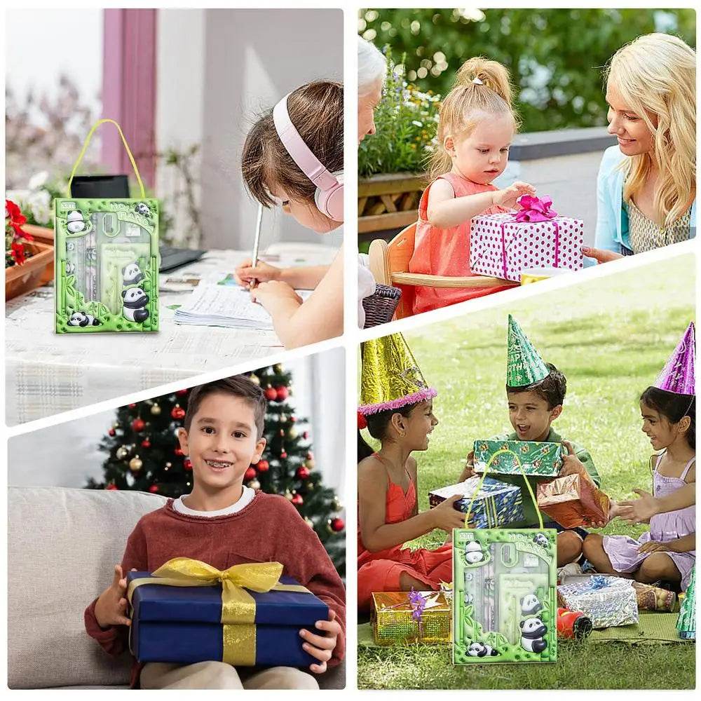 Kids Animals Style Stationery Set 6PCS School Supplies Package Back to School Stationery Pack for Kids Children Girls Boys - AIAZ