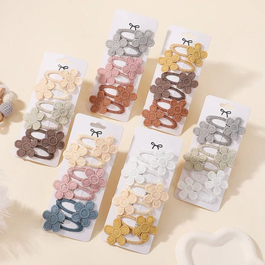 BABY BOWS 6Pcs Daisy Flower Hair Clips for Baby Girls Lovely Hair Bang Side Clip Hairpins Barrette Ins Kid Hair Accessories