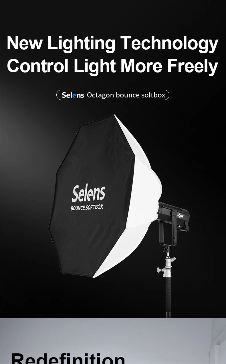 Selens 70cm 90cm 110cm Reverse Octagonal Softbox Photo Studio Kits Bowens Mount Octagon Umbrella Softbox Photography Accessories