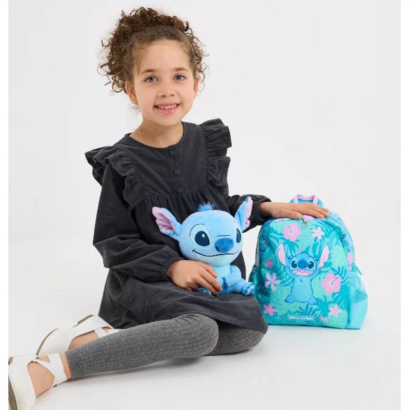 Genuine Smilgle Stitch Backpack Large Capacity For Primary And Secondary School Students Cartoon Lunch Bag Water Bottle Gifts - AIAZ