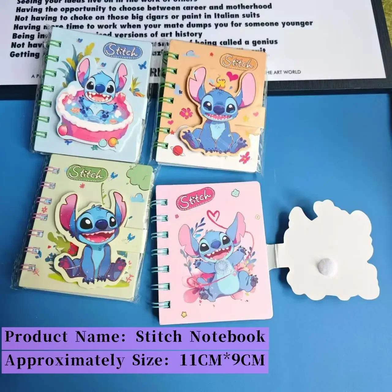 Stitch Notebook lovable Anime Cartoon School Supplies Portable Diary Fashion Office Supplies Coil Book Children Gift - AIAZ