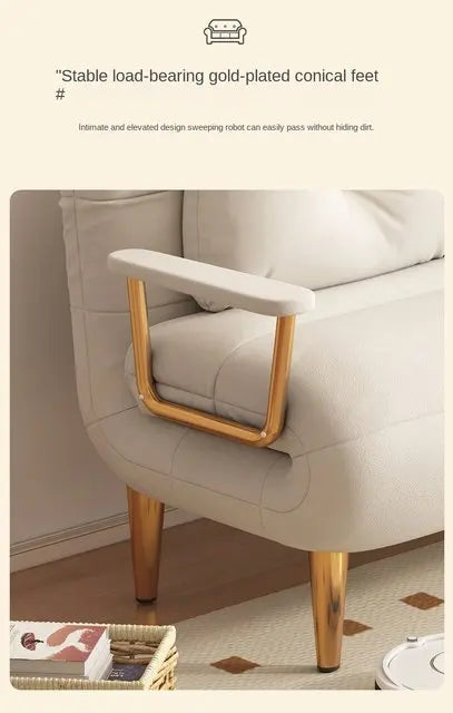 Folding Sofa Bed Dual Use Single Small Unit Balcony Living Room Multi Functional Clouding Stretching Relaxing Sofa Two Seat