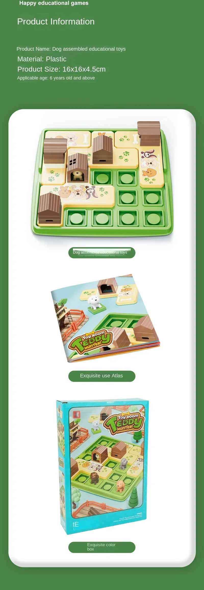 Children Logical Thinking Training Board Game Hidden Dog Maze Puzzles Educational Toys Parent-Child Interactive Children Gift