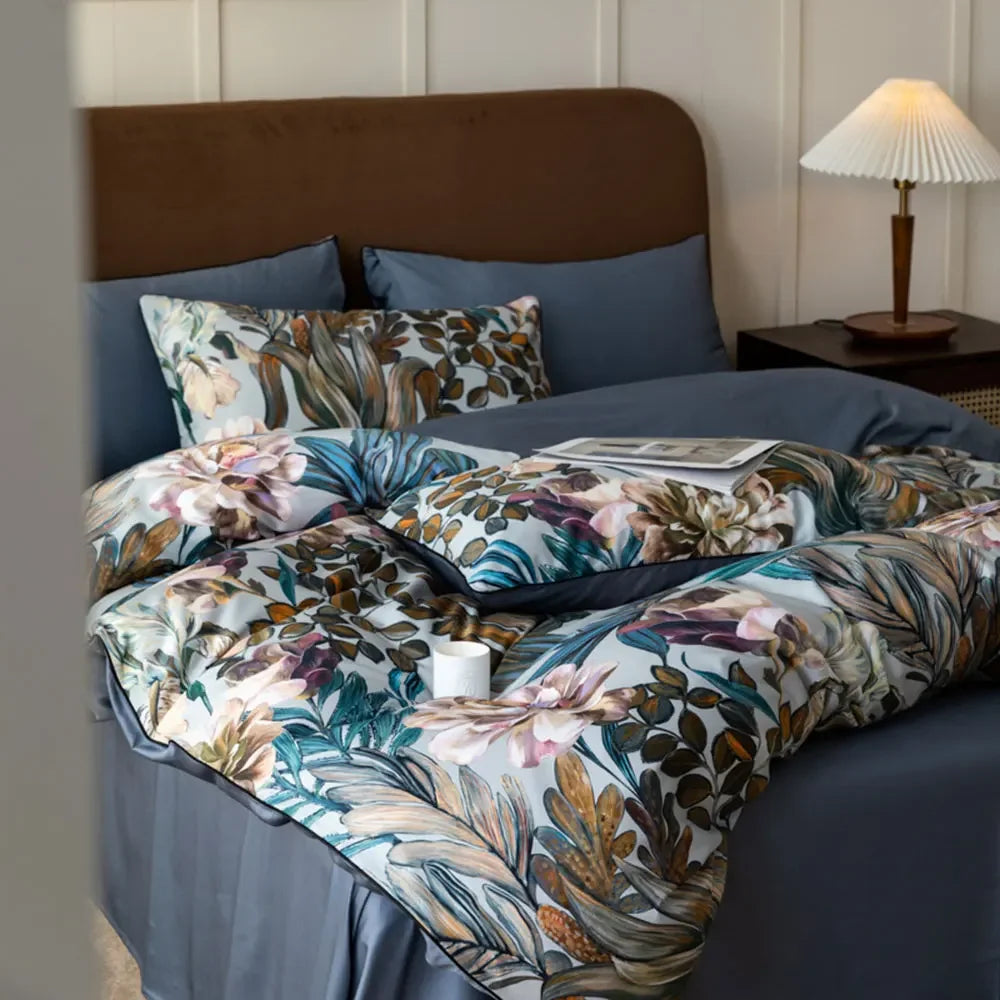 Svetanya Print Egyptian Cotton Bedding Set Queen King Ru Full Double Size Bedlinens Sheet Duvet Cover Set