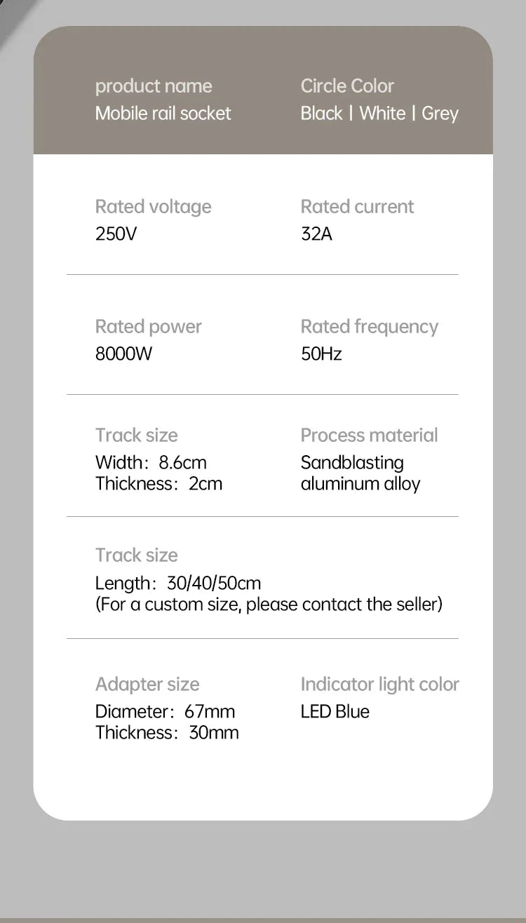 Wall Power Track Socket EU UK US FR Korea Standard Type-C Universal Mobile Plug Adapter Home Kitchen Office Pop Electric Outlets